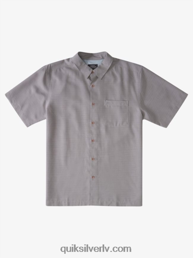 vīriešiem Quiksilver waterman centinela premium pretgrumbu krekls krama pelēkā centinella 88064R1301