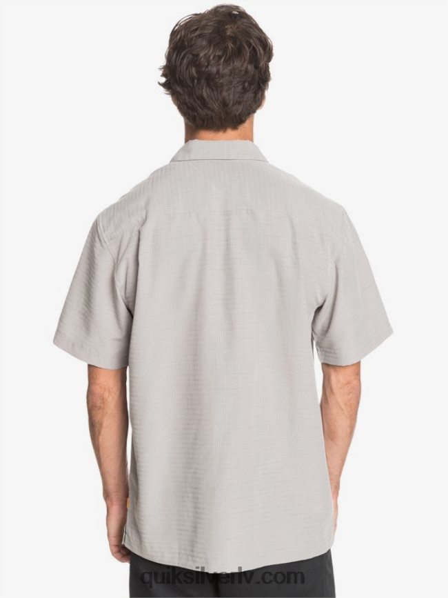 vīriešiem Quiksilver waterman centinela premium pretgrumbu krekls krama pelēkā centinella 88064R1301