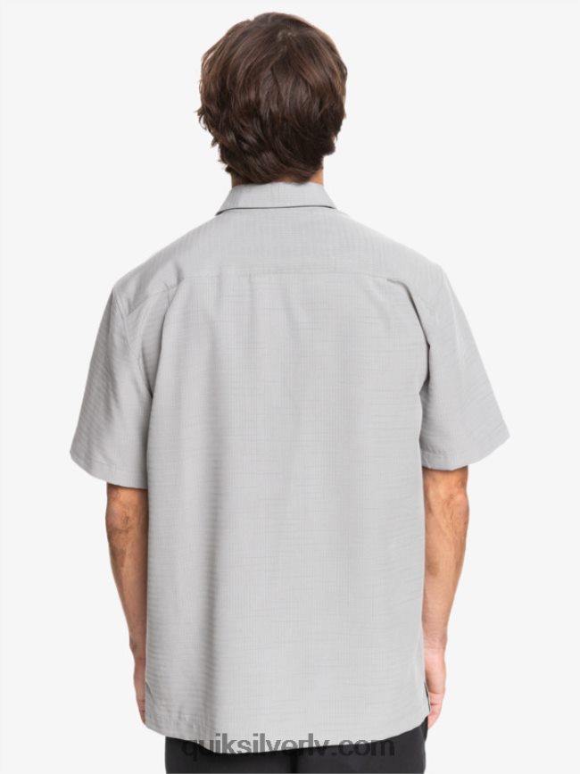 vīriešiem Quiksilver waterman centinela premium pretgrumbu krekls krama pelēkā centinella 88064R1301