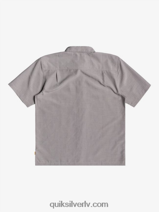 vīriešiem Quiksilver waterman centinela premium pretgrumbu krekls krama pelēkā centinella 88064R1301