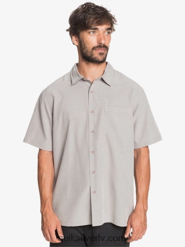vīriešiem Quiksilver waterman centinela premium pretgrumbu krekls krama pelēkā centinella 88064R1301