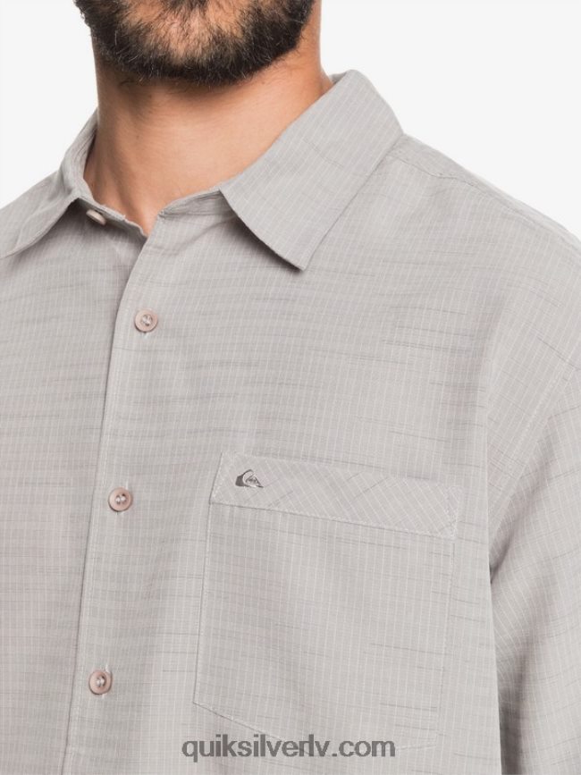 vīriešiem Quiksilver waterman centinela premium pretgrumbu krekls krama pelēkā centinella 88064R1301