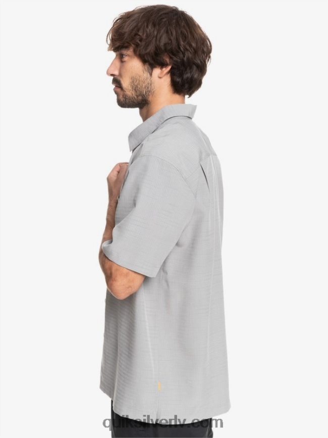vīriešiem Quiksilver waterman centinela premium pretgrumbu krekls krama pelēkā centinella 88064R1301