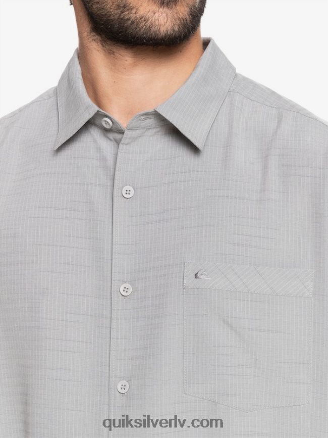 vīriešiem Quiksilver waterman centinela premium pretgrumbu krekls krama pelēkā centinella 88064R1301