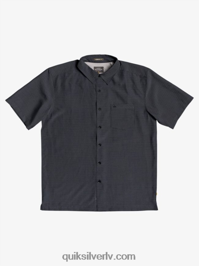 vīriešiem Quiksilver waterman centinela premium pretgrumbu krekls melnā centinella 88064R1303