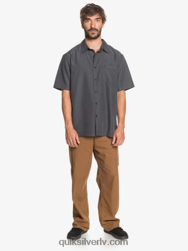 vīriešiem Quiksilver waterman centinela premium pretgrumbu krekls melnā centinella 88064R1303