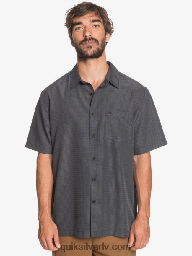 vīriešiem Quiksilver waterman centinela premium pretgrumbu krekls melnā centinella 88064R1303