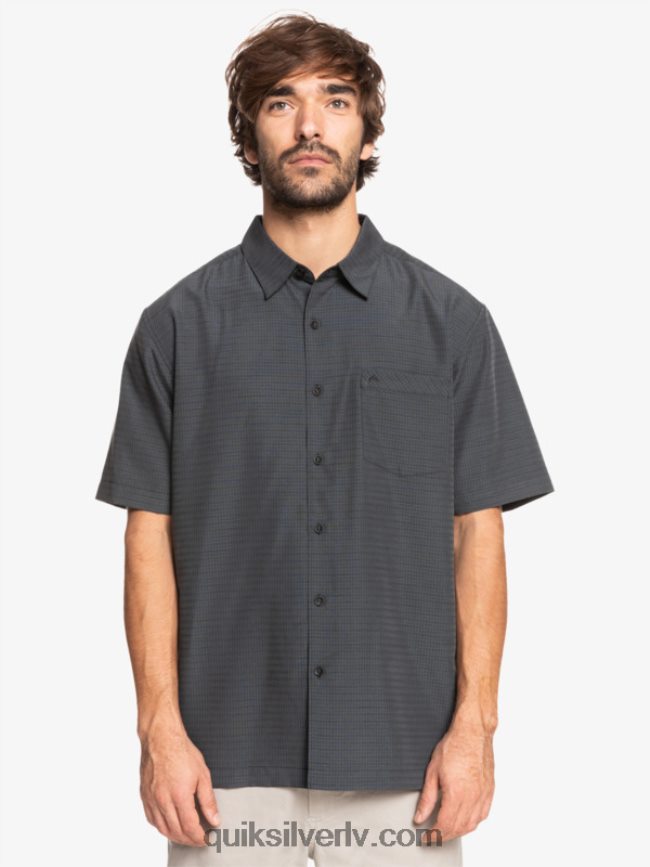 vīriešiem Quiksilver waterman centinela premium pretgrumbu krekls melnā centinella 88064R1303