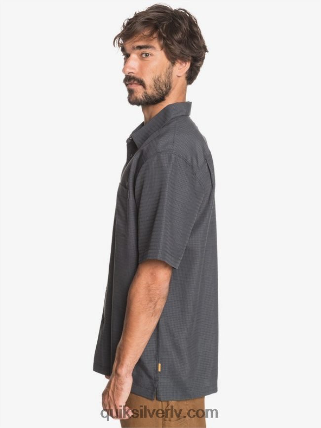 vīriešiem Quiksilver waterman centinela premium pretgrumbu krekls melnā centinella 88064R1303