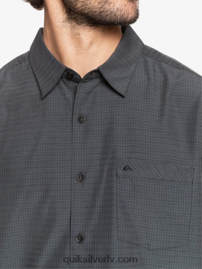 vīriešiem Quiksilver waterman centinela premium pretgrumbu krekls melnā centinella 88064R1303