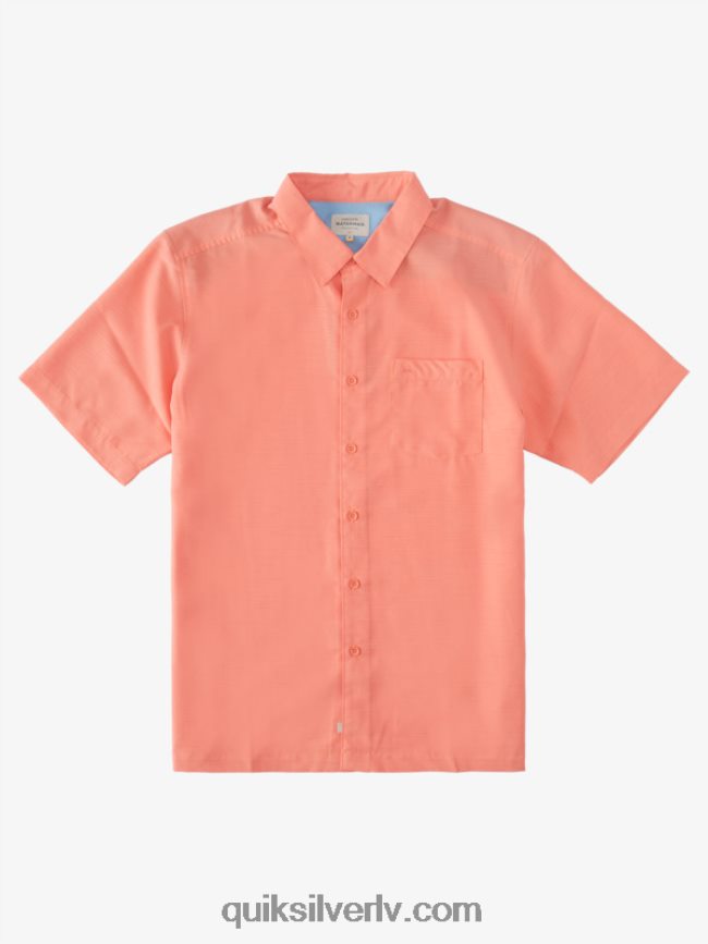 vīriešiem Quiksilver waterman centinela premium pretgrumbu krekls persiku rozā centinella 88064R1307