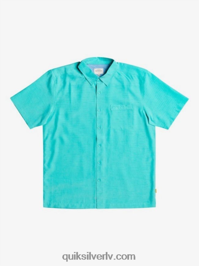 vīriešiem Quiksilver waterman centinela premium pretgrumbu krekls zilā tirkīza centinella 88064R1308