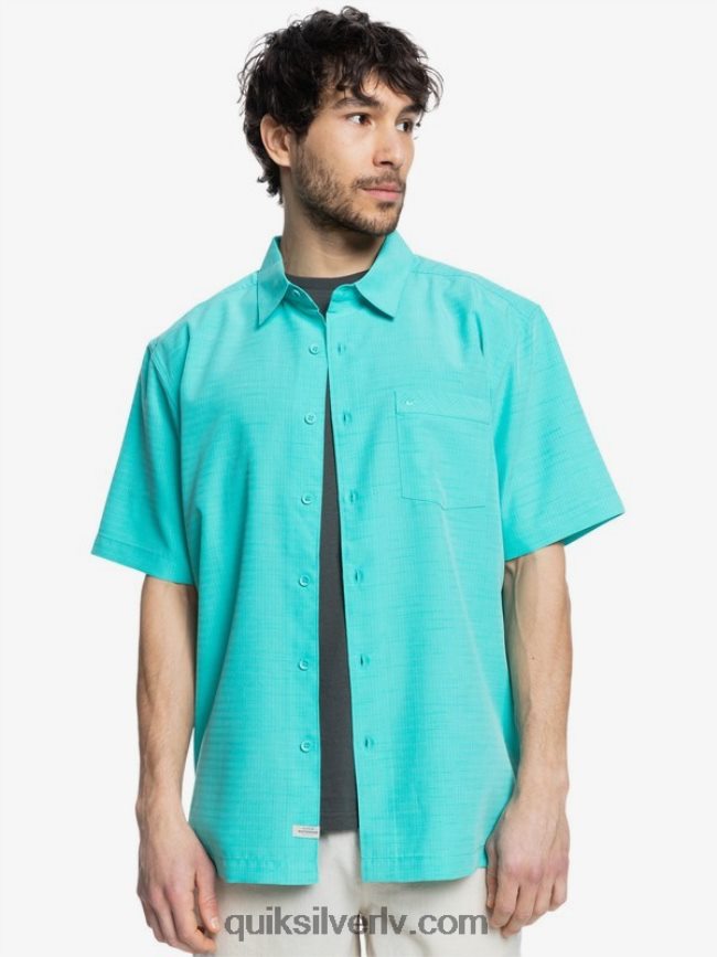 vīriešiem Quiksilver waterman centinela premium pretgrumbu krekls zilā tirkīza centinella 88064R1308