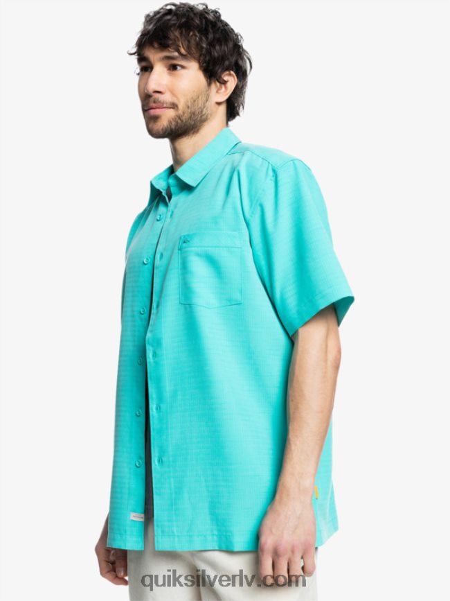 vīriešiem Quiksilver waterman centinela premium pretgrumbu krekls zilā tirkīza centinella 88064R1308
