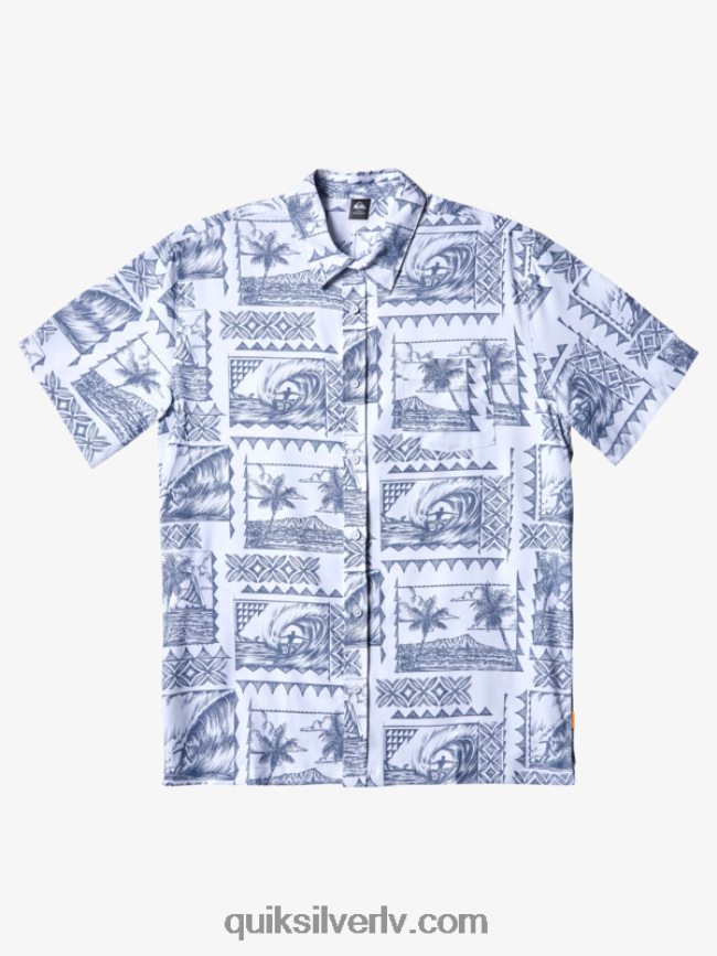 vīriešiem Quiksilver waterman kailua cruiser tehniskais upf 50 sērfošanas krekls ar īsām piedurknēm pelēkzila kailua 88064R156