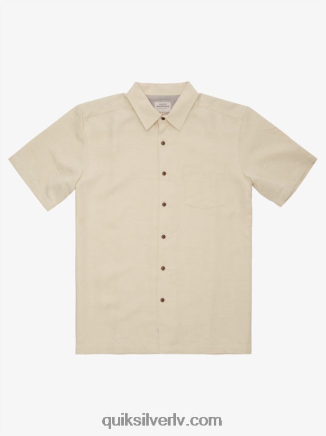 vīriešiem Quiksilver waterman kelpies bay krekls ar īsām piedurknēm Brūnie rīsi 88064R1359
