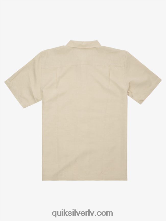 vīriešiem Quiksilver waterman kelpies bay krekls ar īsām piedurknēm Brūnie rīsi 88064R1359