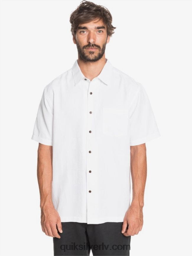 vīriešiem Quiksilver waterman kelpies bay krekls ar īsām piedurknēm balts 88064R1358