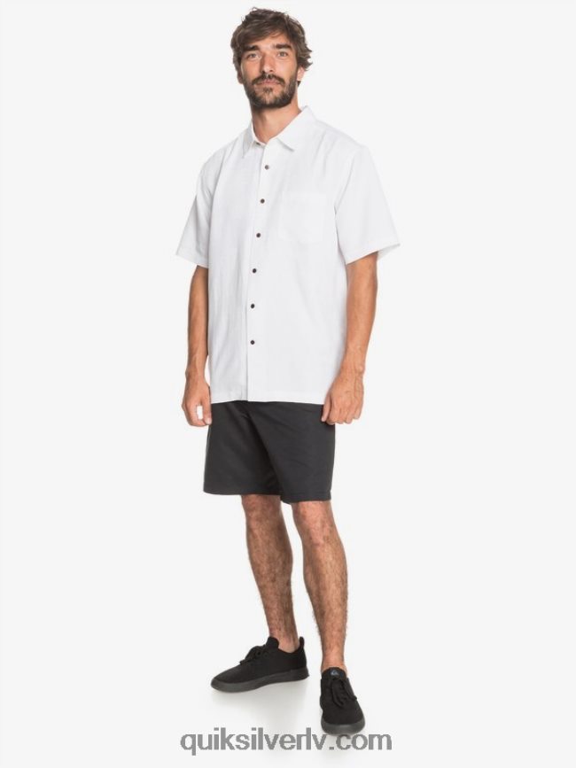 vīriešiem Quiksilver waterman kelpies bay krekls ar īsām piedurknēm balts 88064R1358