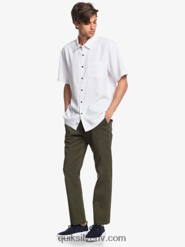 vīriešiem Quiksilver waterman kelpies bay krekls ar īsām piedurknēm balts 88064R1358