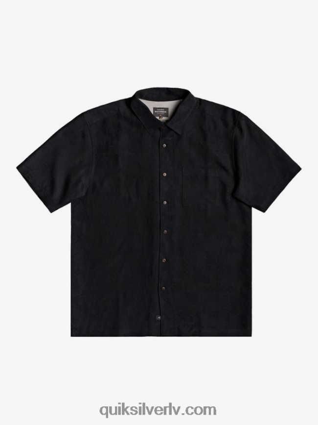 vīriešiem Quiksilver waterman kelpies bay krekls ar īsām piedurknēm melns 88064R1357