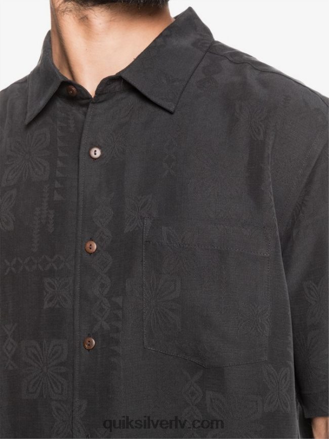 vīriešiem Quiksilver waterman kelpies bay krekls ar īsām piedurknēm melns 88064R1357