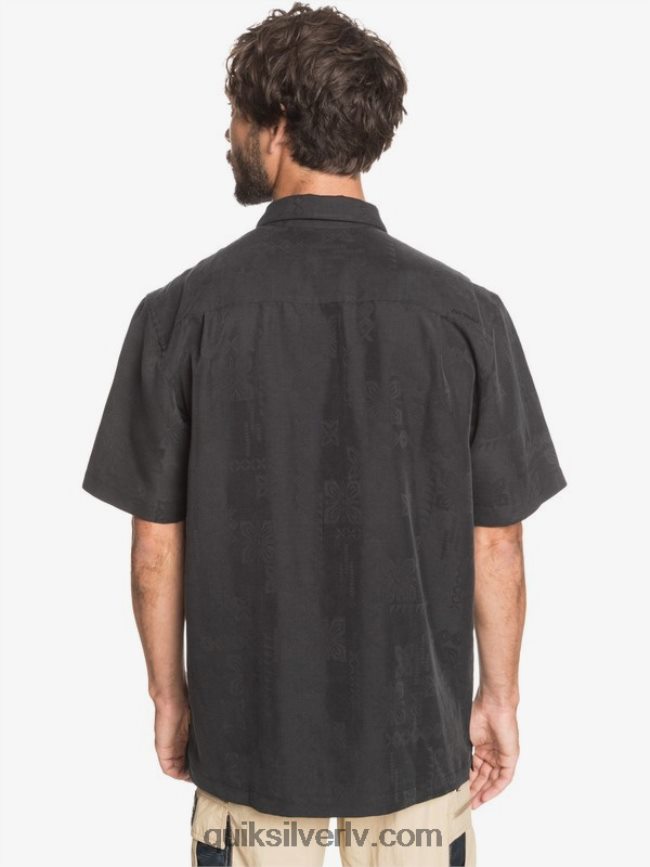 vīriešiem Quiksilver waterman kelpies bay krekls ar īsām piedurknēm melns 88064R1357