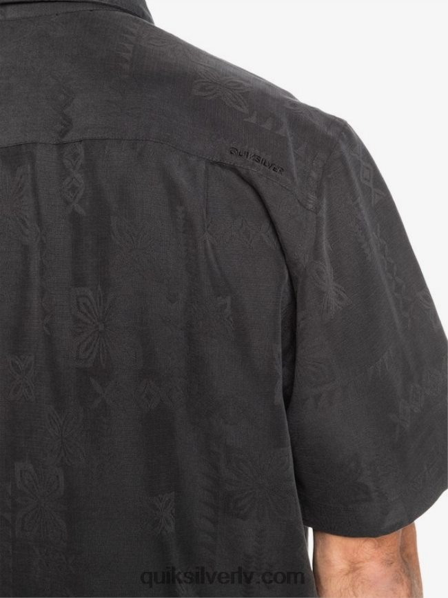 vīriešiem Quiksilver waterman kelpies bay krekls ar īsām piedurknēm melns 88064R1357