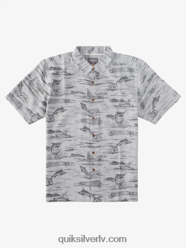vīriešiem Quiksilver waterman marlin jig havajiešu krekls melnā marlīna džiga 88064R901