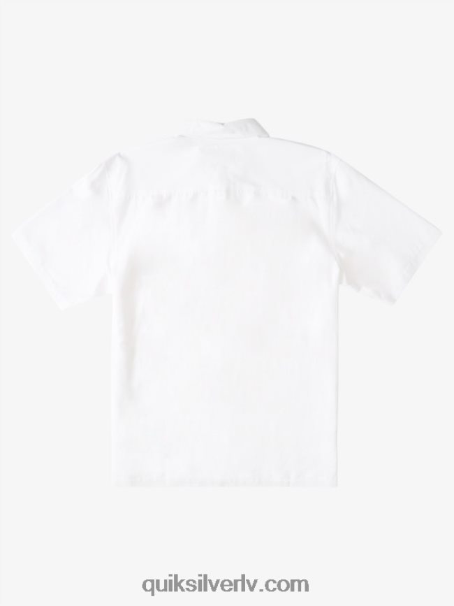 vīriešiem Quiksilver waterman tahiti palms premium pretgrumbu krekls balts 88064R867
