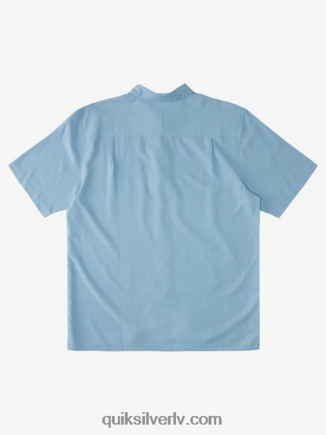 vīriešiem Quiksilver waterman tahiti palms premium pretgrumbu krekls krēslas zils 88064R870
