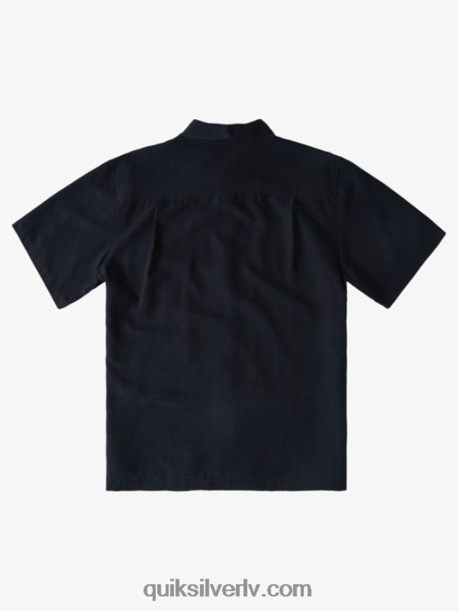 vīriešiem Quiksilver waterman tahiti palms premium pretgrumbu krekls melns 88064R868