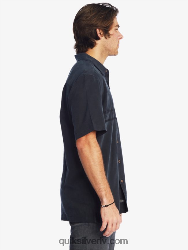 vīriešiem Quiksilver waterman tahiti palms premium pretgrumbu krekls melns 88064R868