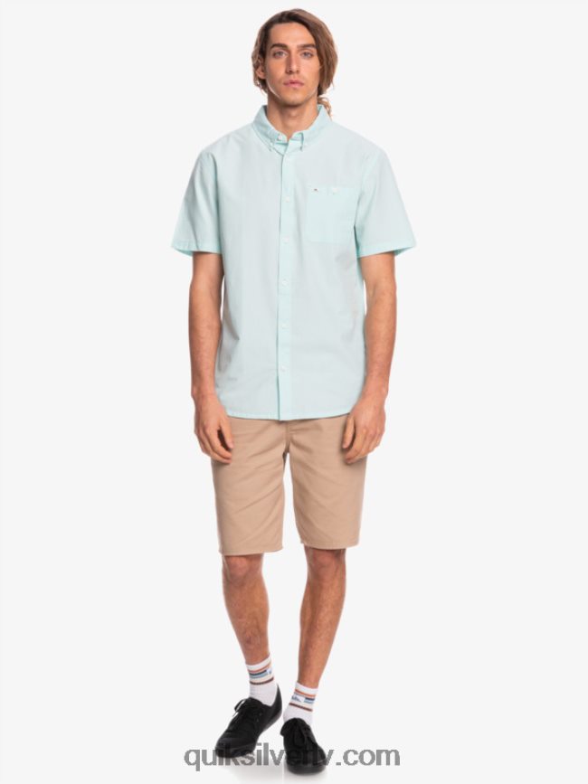 vīriešiem Quiksilver winfall krekls ar īsām piedurknēm eņģelis zils 88064R385