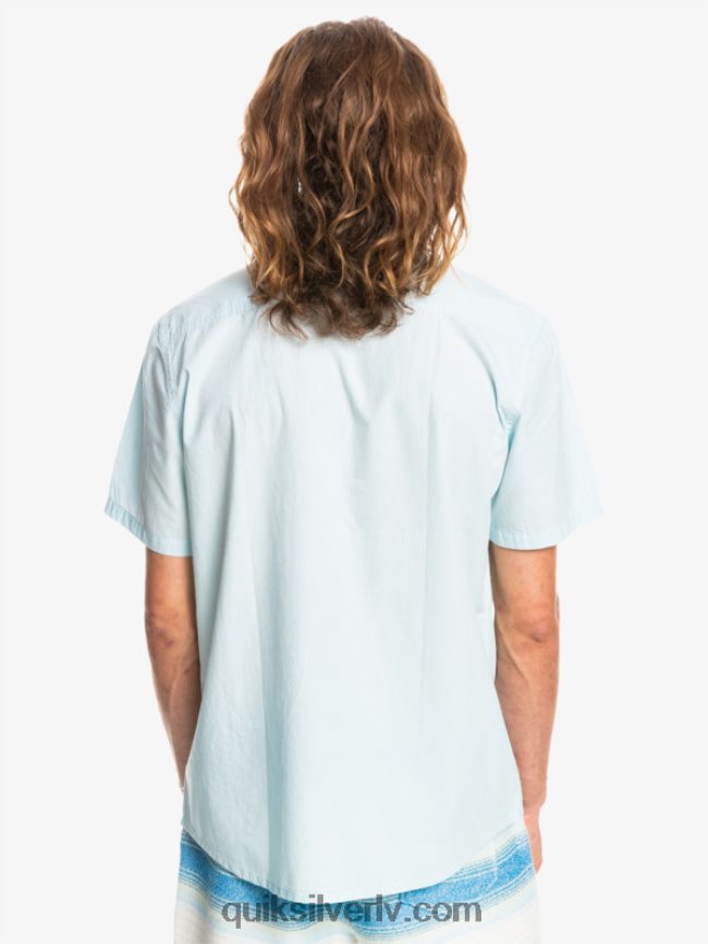 vīriešiem Quiksilver winfall krekls ar īsām piedurknēm gaisīgi zils 88064R384