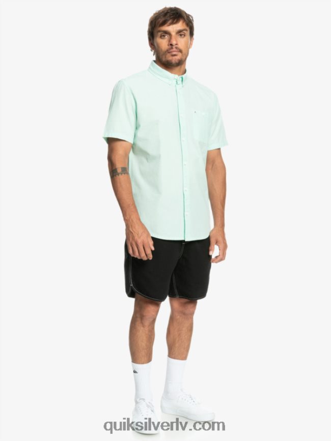 vīriešiem Quiksilver winfall krekls ar īsām piedurknēm ledus ūdens 88064R382
