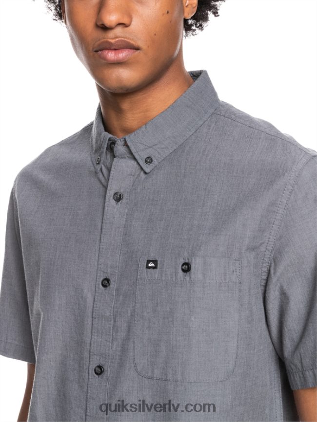 vīriešiem Quiksilver winfall krekls ar īsām piedurknēm melns 88064R376