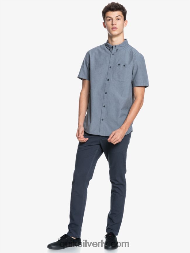 vīriešiem Quiksilver winfall krekls ar īsām piedurknēm melns 88064R376