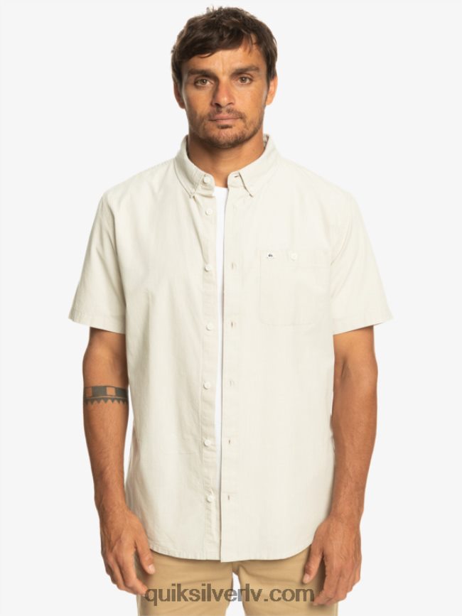 vīriešiem Quiksilver winfall krekls ar īsām piedurknēm plaza taupe 88064R381