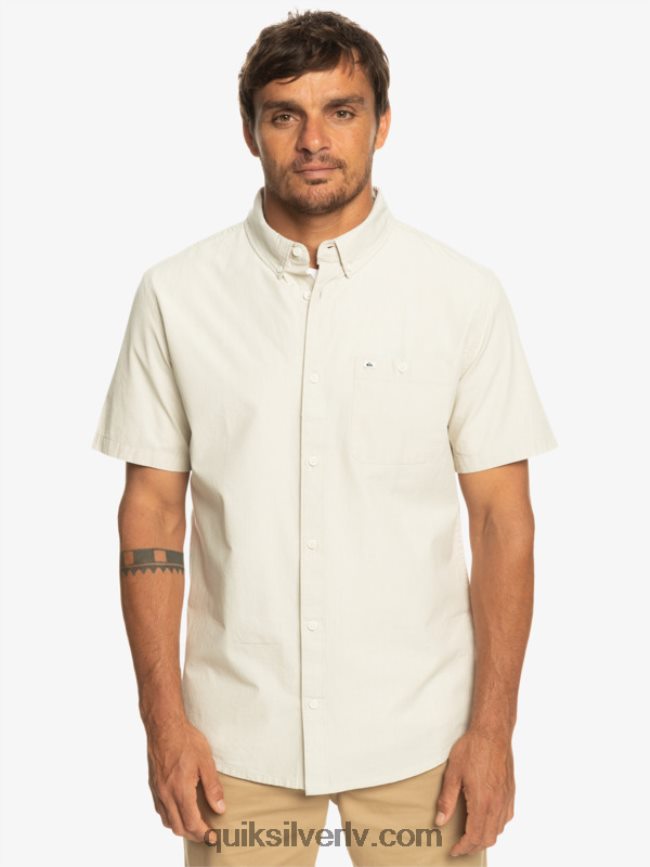 vīriešiem Quiksilver winfall krekls ar īsām piedurknēm plaza taupe 88064R381