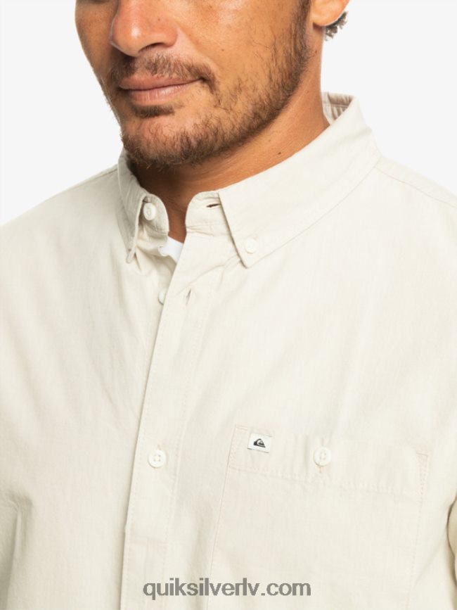 vīriešiem Quiksilver winfall krekls ar īsām piedurknēm plaza taupe 88064R381