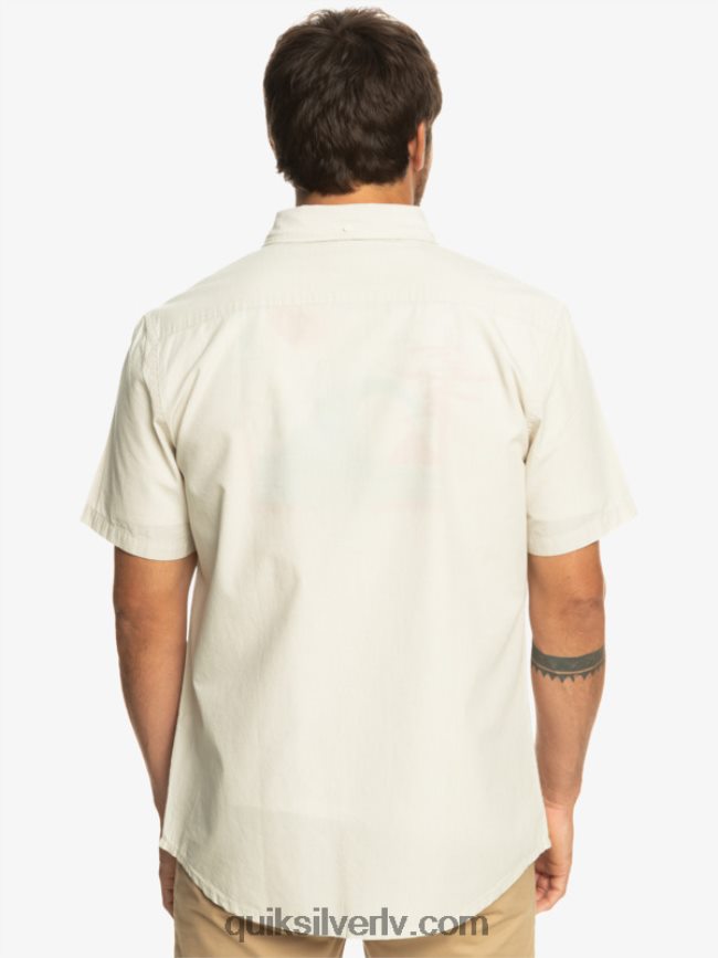 vīriešiem Quiksilver winfall krekls ar īsām piedurknēm plaza taupe 88064R381
