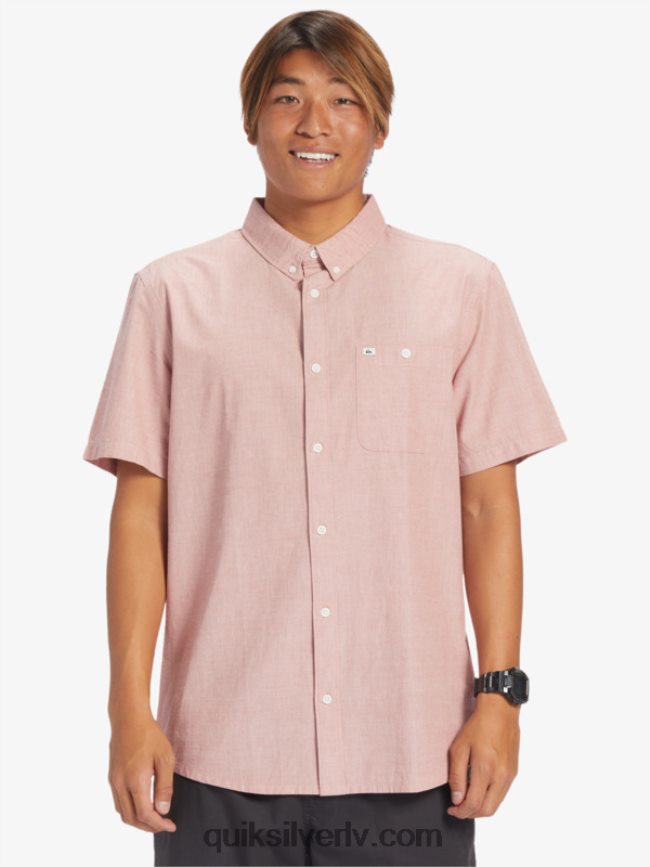 vīriešiem Quiksilver winfall krekls ar īsām piedurknēm sarkanais okers 88064R379