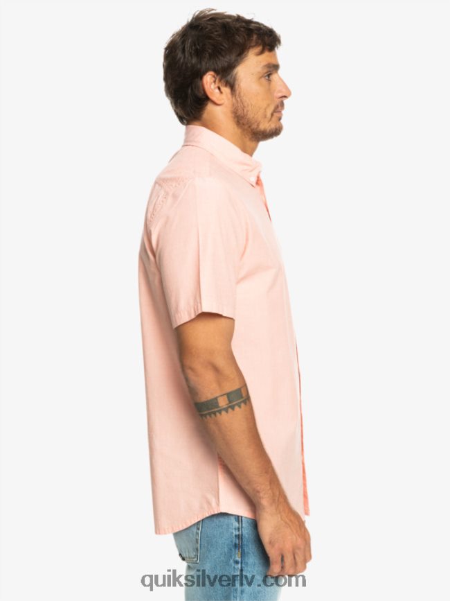 vīriešiem Quiksilver winfall krekls ar īsām piedurknēm svaigs lasis 88064R380