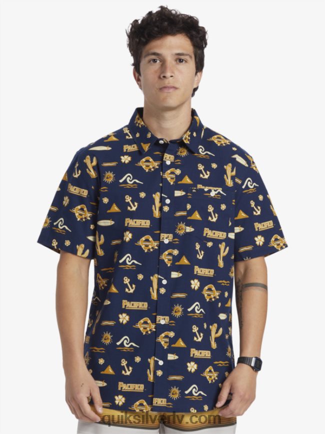 vīriešiem Quiksilver x Pacifico krekls ar īsām piedurknēm jūras žakete 88064R15