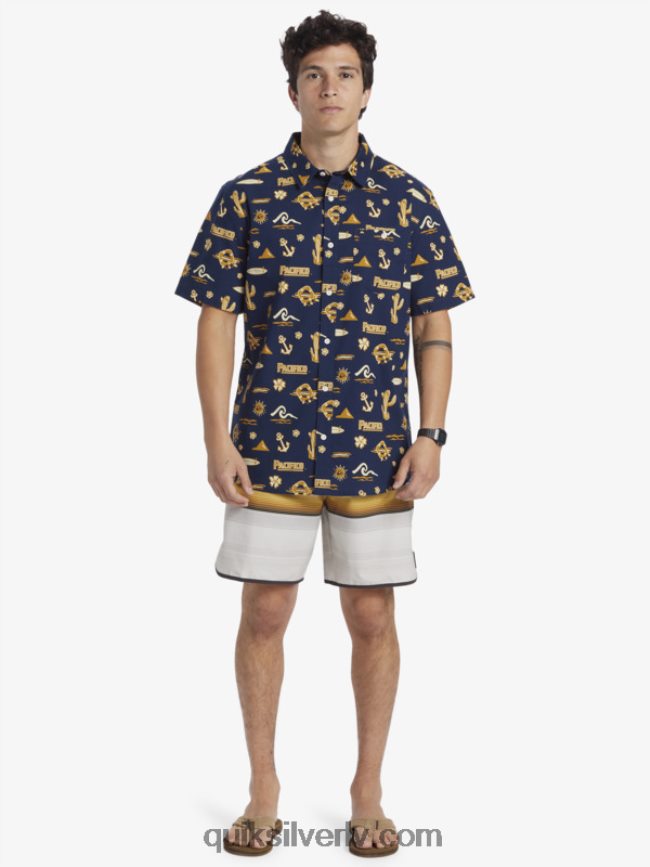 vīriešiem Quiksilver x Pacifico krekls ar īsām piedurknēm jūras žakete 88064R15