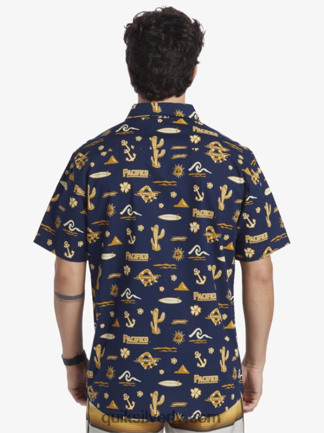 vīriešiem Quiksilver x Pacifico krekls ar īsām piedurknēm jūras žakete 88064R15