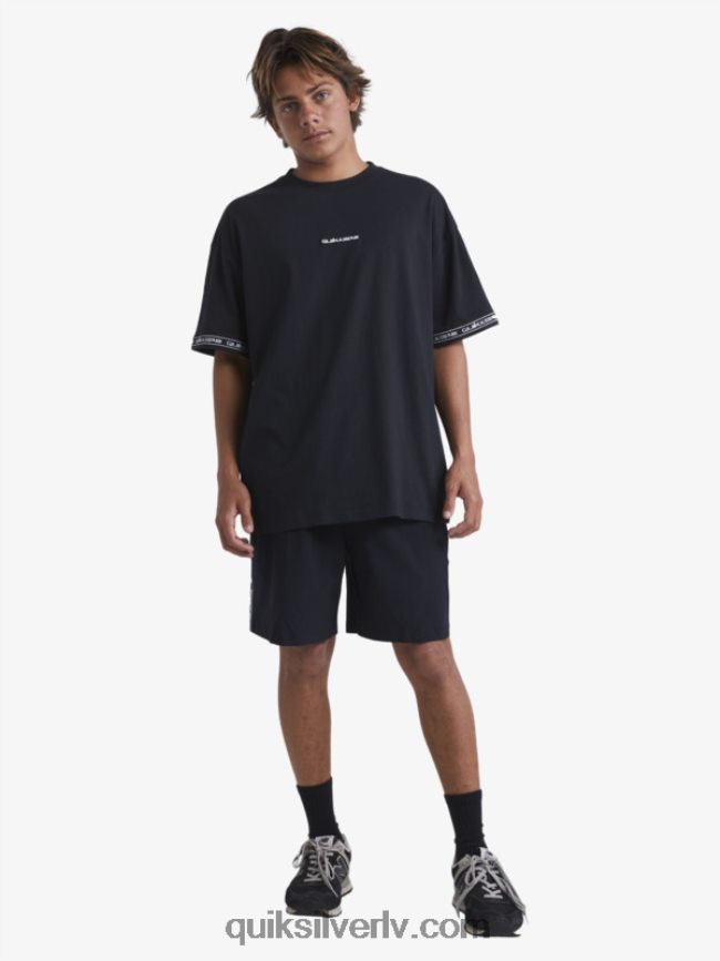 vīriešiem Quiksilver x Stab 90. gadu t-krekls melns 88064R1865