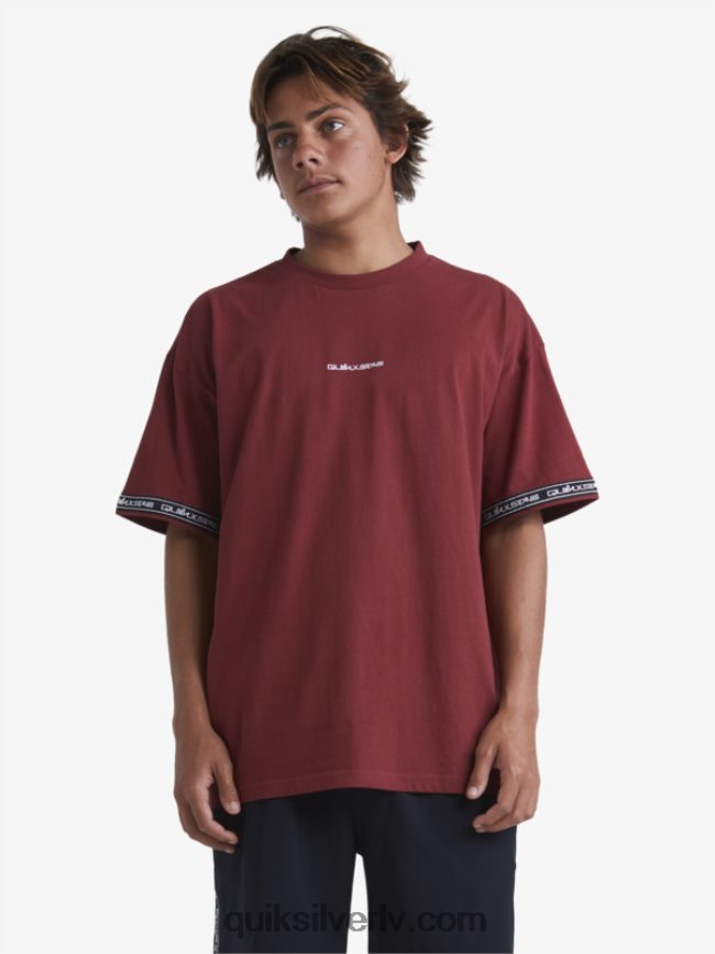 vīriešiem Quiksilver x Stab 90. gadu t-krekls rubīna vīns 88064R1864