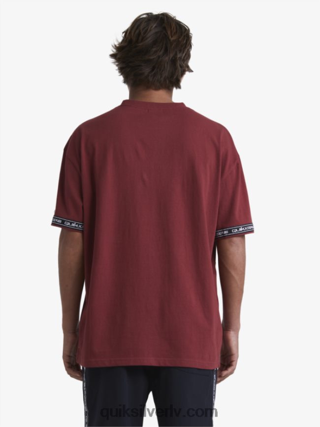 vīriešiem Quiksilver x Stab 90. gadu t-krekls rubīna vīns 88064R1864